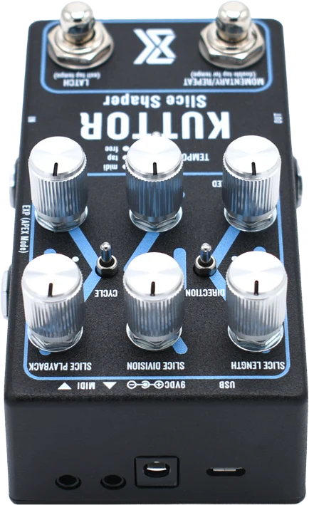Kuttor back panel with USB, power and MIDI jacks