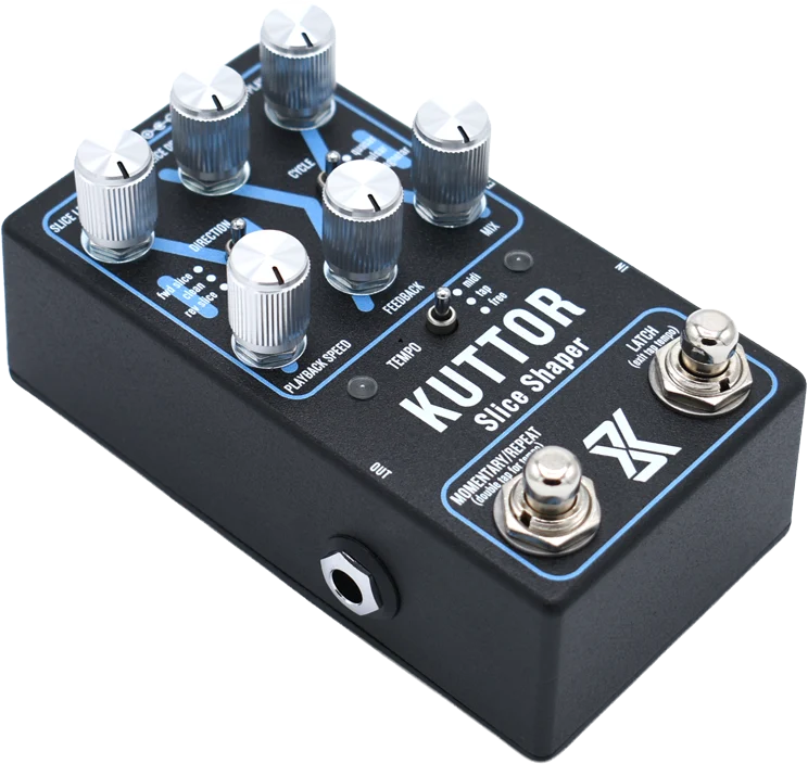 Kuttor left side showing the output jack
